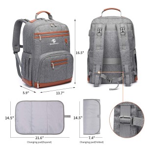 Baby diaper bag backpack, travel bag Diaper bag backpack waterproof