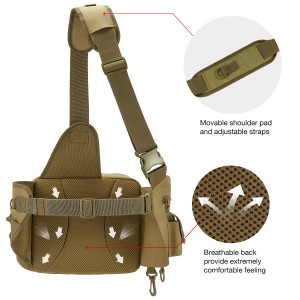 Tackle bag, outdoor fishing bag, waterproof fishing bag crossbody bag
