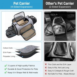 Four – side expansion can be used for aviation pet backpack