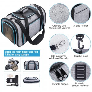 Four – side expansion can be used for aviation pet backpack