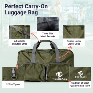 Men’s and women’s collapsible gym bag duffle bag with adjustable straps