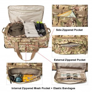 Wheelbarrow duffle bags wheeled camouflage style multiple bags