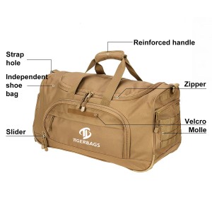 Large compartments large capacity tactical backpack duffle bag