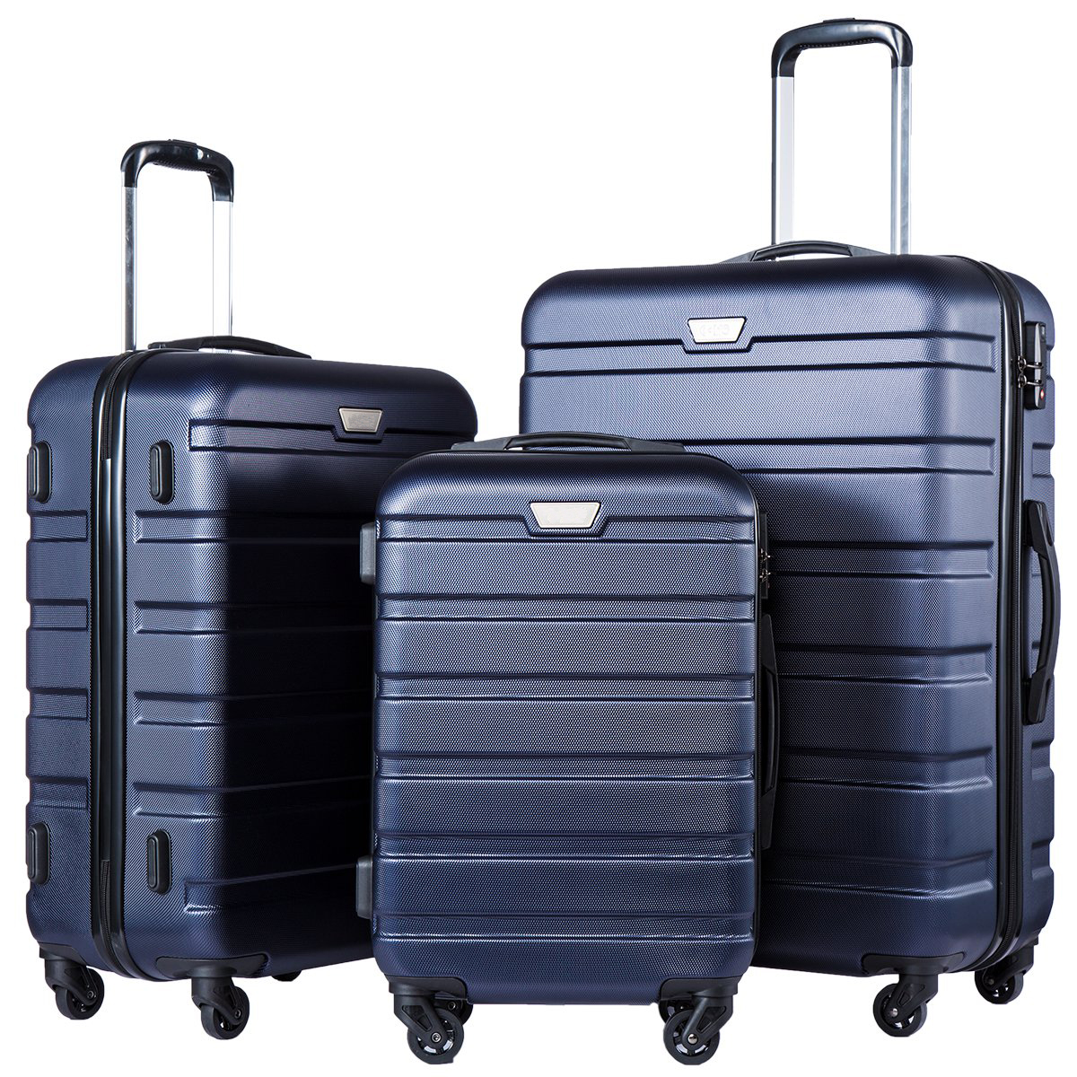 Multi-piece luggage case large capacity size wear resistant and durable