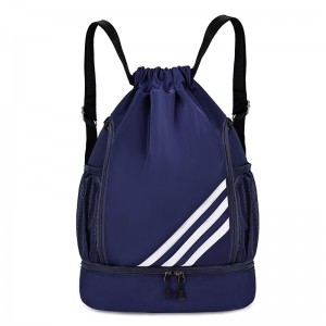 2024 New Basketball Bag Drawstring Dry Wet Separation Multi Functional Outdoor Sports Backpack
