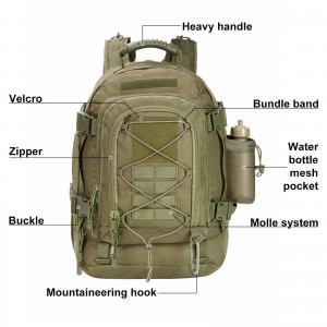 Versatile polyester tactical hiking backpacks are collapsible and durable
