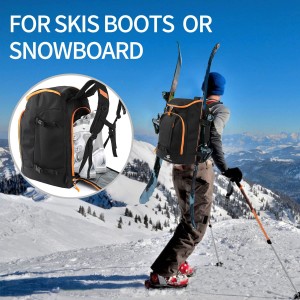 600D nylon ski bag waterproof durable ski equipment bag can be customized