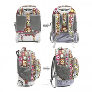 Universal polyester pull bar backpacks for convenient wheel type