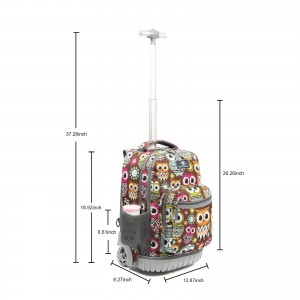 Universal polyester pull bar backpacks for convenient wheel type