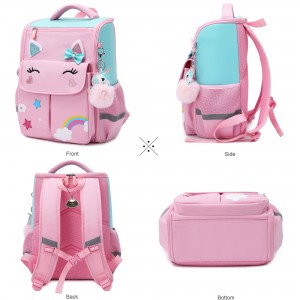 English style unicorn Rainbow star girl bag is cute and durable