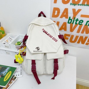 Wholesale outdoor backpack middle and high school color collision trend leisure backpack nylon children’s school bag computer bag