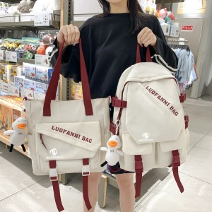 Wholesale outdoor backpack middle and high school color collision trend leisure backpack nylon children’s school bag computer bag
