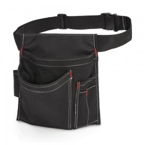 Multi-pocket single-side tool belt bag for carpenters and architects, durable canvas construction, adjustable belt, and customizable belt