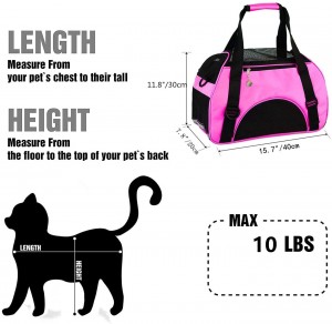 Soft fabric aviation folding cat backpack Pet backpack