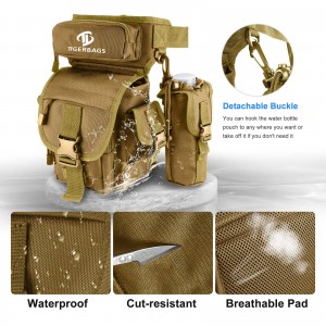 Large capacity waterproof durable Tactical Drop Leg Pouch Bag