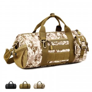 Tactical Small black canvas tactical duffle bag for men and women
