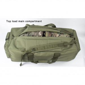 Olive green travel bag with detachable backpack straps Tactical duffle