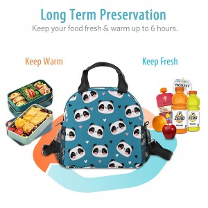 Kids Lunch Bag, Insulated Leakproof Lunch Box Containers Resuable Cooler Lunch Tote Bag with Detachable Adjustable Shoulder Strap