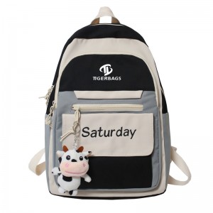 New student backpack female Korean version of the trend letter Japanese school bag outdoor travel computer backpack