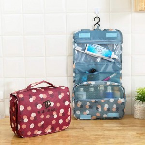 Waterproof travel cosmetic bag hanging multi-functional bag