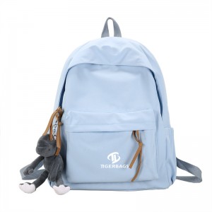 Student schoolbag female Korean version of ins high school students backpack junior high school large capacity small fresh solid color backpack