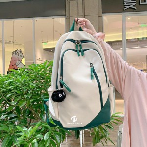 Schoolbag female middle school students girls backpack new junior high school students simple everything large capacity light backpack
