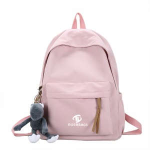 Student schoolbag female Korean version of ins high school students backpack junior high school large capacity small fresh solid color backpack