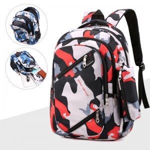 Camo backpack nylon student schoolbag large capacity travel backpack canvas bag wholesale