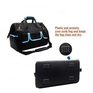 Men’s Kit Portable Wide-mouth kit with zipper storage bag Tote,15 inches (about 38.1 cm), blue can be customized