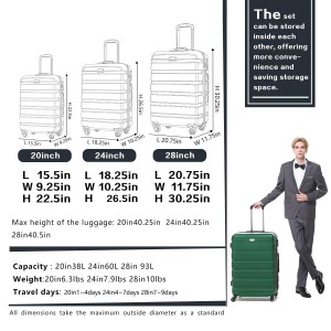 Suitcase package Multiple suitcases Hard shell lightweight pulley suitcase