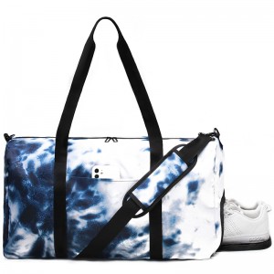 Customizable pattern adjustable shoulder strap anti-tear men’s and women’s bags duffel bag with shoe layer bag