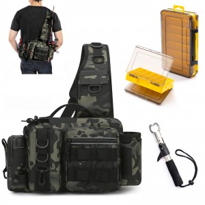 Fishing tool backpack strap rod holder waterproof fishing bag Large storage bag