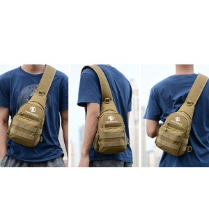 Outdoor chest bag 900D Nylon tactical cross body hiking bike bag