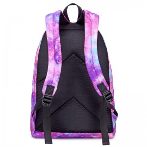 Galactic purple Lightweight waterproof cute schoolbag Travel Student Backpack