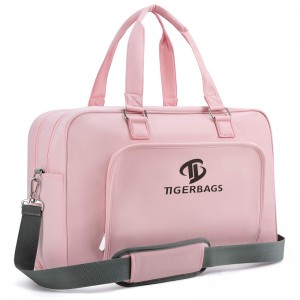 Pink weekend bag Carry-on bag Travel duffel bag Large overnight bag