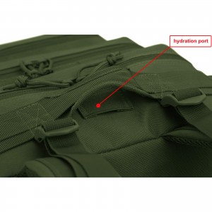 High density nylon waterproof durable tactical backpack breathable and comfortable