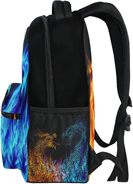 Long-shaped red and blue Shuangpin sublimation backpack