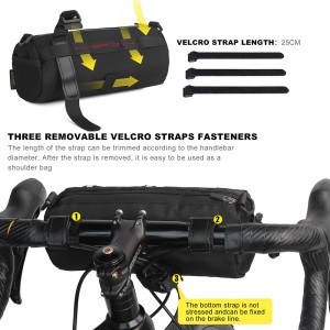 Bike handle bag Bike front bag shoulder bag storage bag with shoulder strap, suitable for road mountain bike riding trips