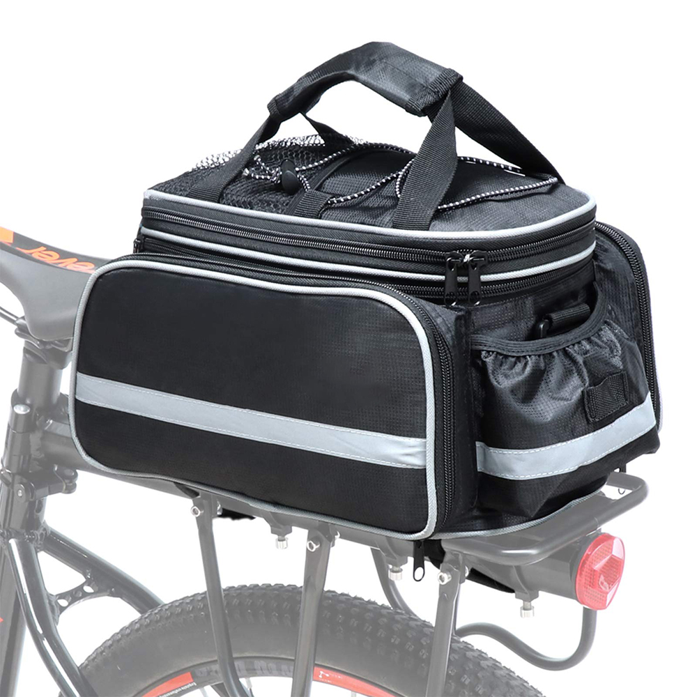 Bike back-up bag Customizable size expandable large capacity saddle bag Waterproof bike rear rack luggage rack ideal for cycling