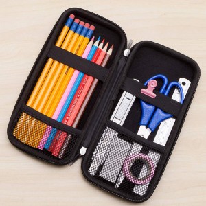 Upgraded Hard Pencil Case for adults Durable Pen Portable case with zipper – black