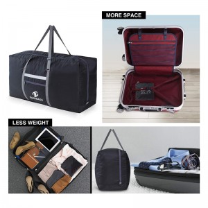 Collapsible oversized duffel bag Lightweight travel duffel bag with adjustable shoulders