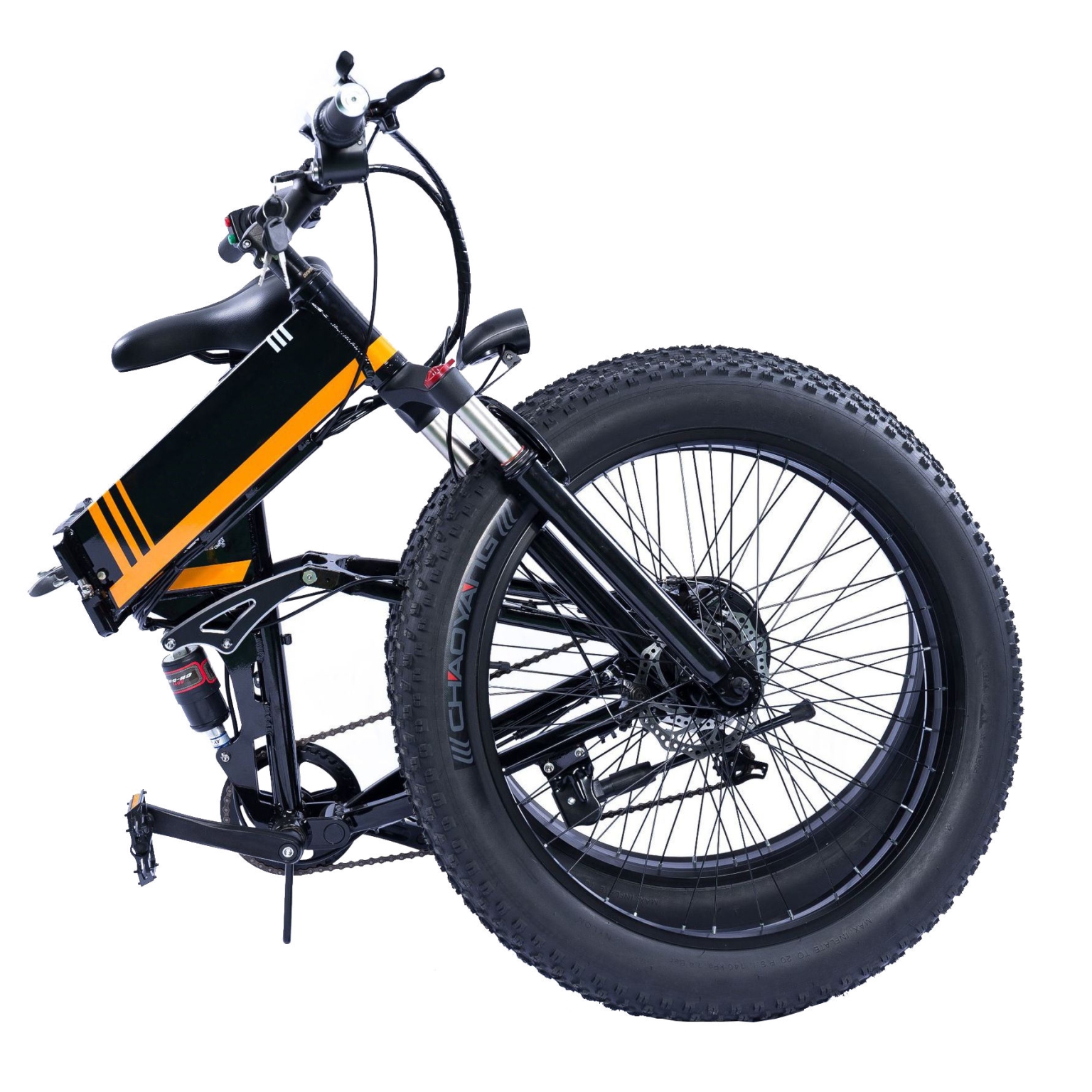 Discount Folding Cargo Ebike Manufacturer –  26” Fat Tire Electric Folding Bike  – TIKI detail pictures