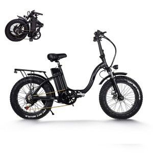 Factory Free sample 2023 High Quality 20 Inch 350W Mens Folding Fat Tire Ebike Beach Electric Bicycle Cruiser Snow Electric Foldable Bike