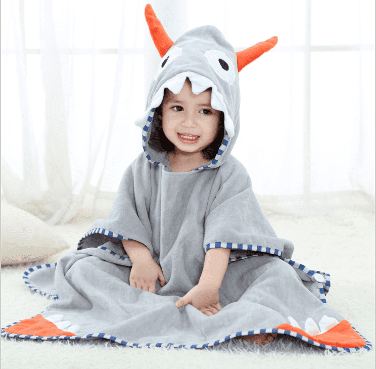Wholesale Mens Robe - 100% cotton horns embroidery absorption soft Baby Hooded Towel – Sky Textile