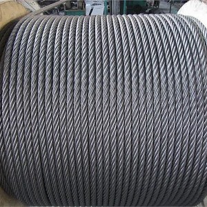 2019 High quality Hardware Electric Galvanized Hot DIP Galvanized 6*31 Ws FC 6X7+FC Cable Steel Wire Rope