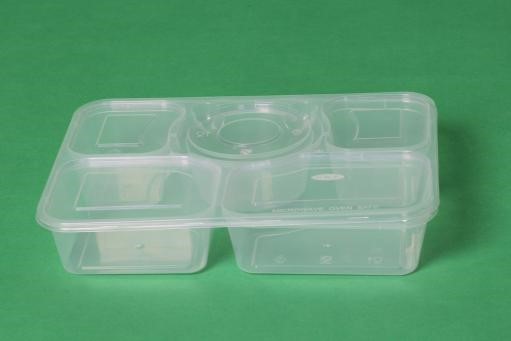 5-compartment food container