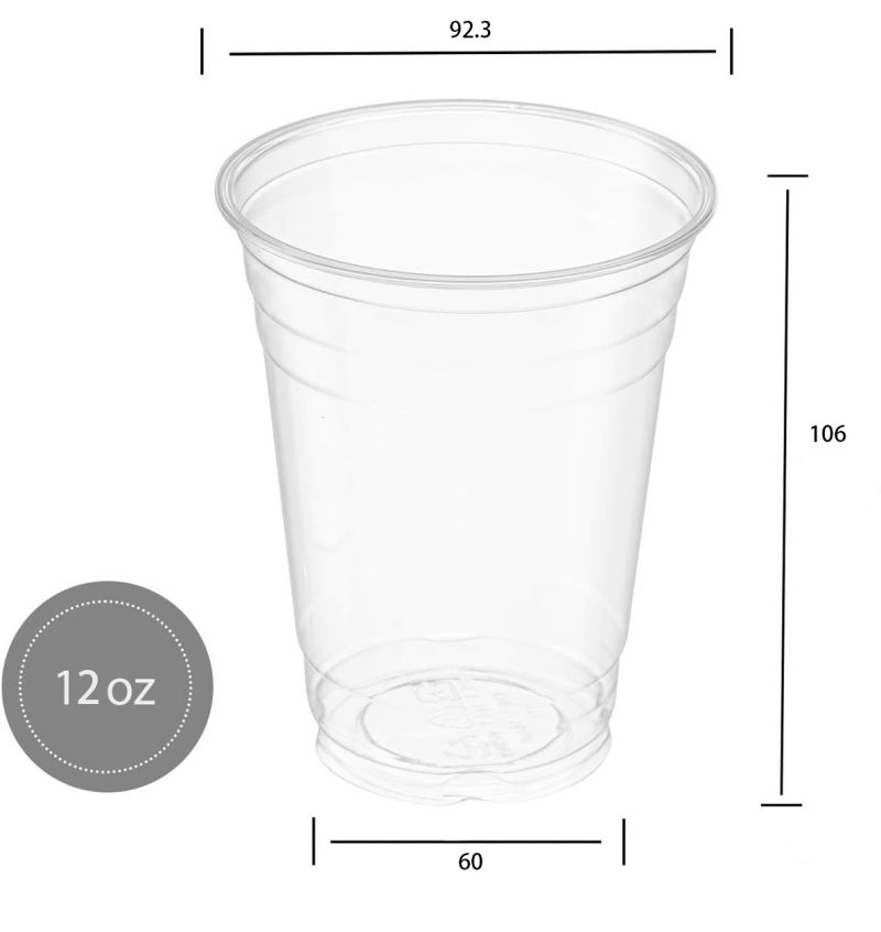 Wholesale Disposable Clear PET Plastic Beverage Cups 12 16 20 32 OZ Transparent Drinking Cup With Lids