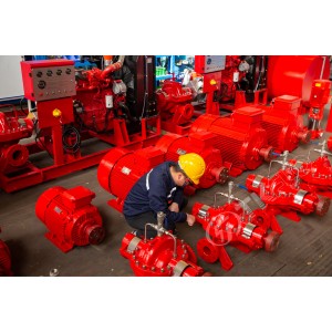 Split casing double suction centrifugal fire fighting pump
