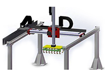What are the components of each axis of the fully automatic truss manipulator?