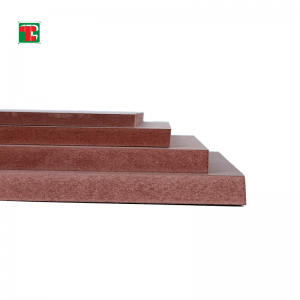 China Manufacturer Red Color 18Mm 3-18Mm Fibreboards Fire Resistant Fire Rated Mdf Board